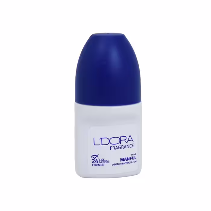 دئودورانت رولی مردانه مدل MANFUL لدورا فرگرنس 50 میلی‌لیتر L’DORA FRAGRANCE MANFUL Deodorant Roll-On for Men, 50 ml