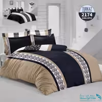 روتختی طرح کلاسیک سرمه ای دو نفره برند Turkaz کد 2174