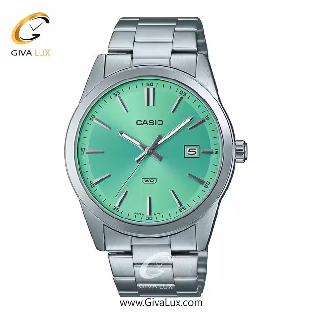 ساعت مچی اورجینال مردانه کاسیو Casio نقره ای | نقره ای| سبز| کد رفرنس MTP-VD03D-3A2