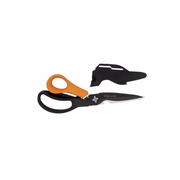 قیچی چند منظوره Fiskars Solid SP341 | قیچی خانگی فیسکارس | تیغه فولادی ضدزنگ | دسته راحت | Fiskars (فیسکارس)