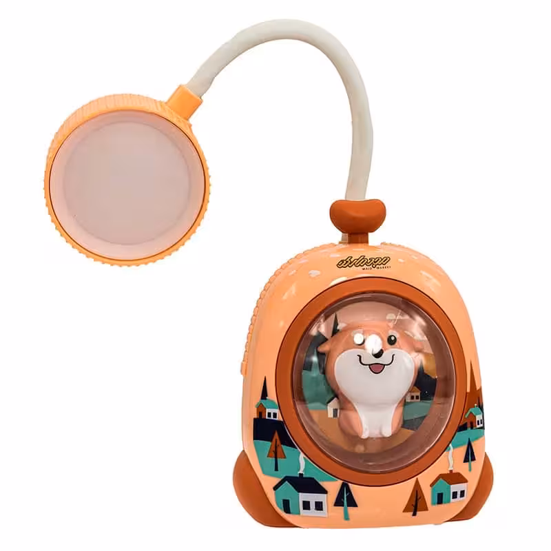 چراغ مطالعه رومیزی XJD06 گلبهی طرح روباه