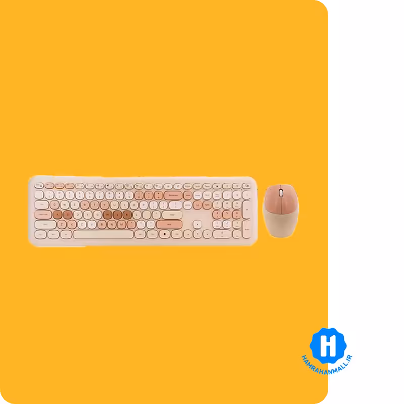 کیبورد و موس بی سیم مافی مدل SWEETE COLORFUL
