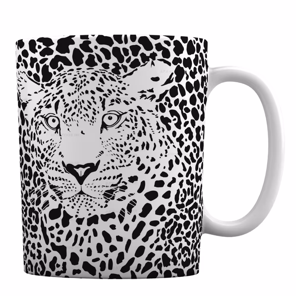 لیوان سرامیکی با عکس پلنگ کد M15