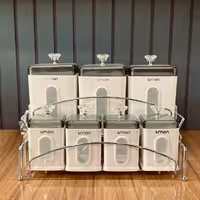 ست جای حبوبات و ادویه 7 پارچه شفاف لیمون 1927