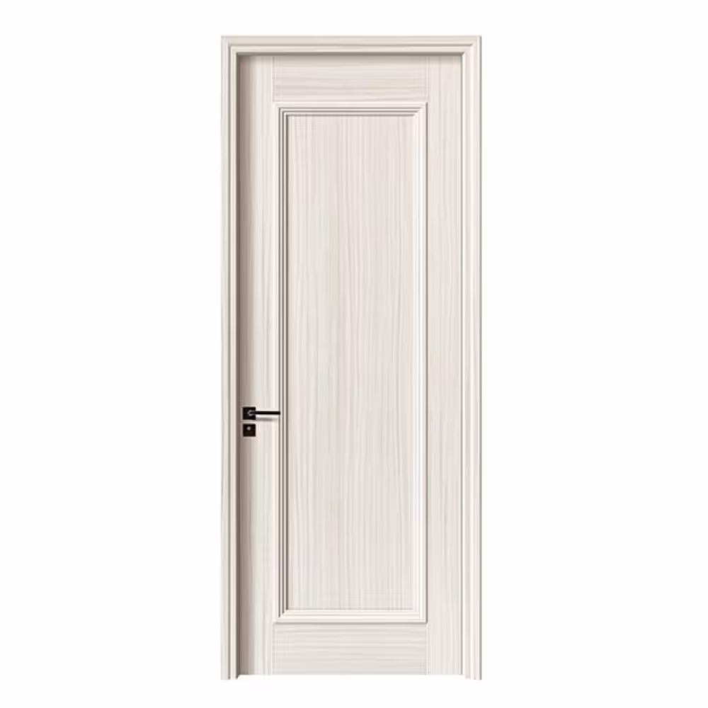 درب اتاق ام دی اف سفید با روکش پی وی سی طرح CNC کد 4207