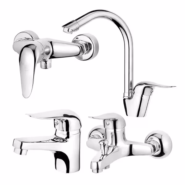 ست کامل شیرآلات کاویان مدل هما کروم