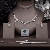 سرویس نقره زنانه جواهری لوکس مدل SIL A3