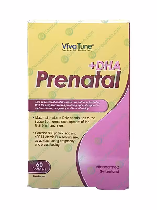 سافت ژل پریناتال پلاس دی اچ ای ویواتیون 60 عددی