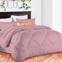 سرویس روتختی میکرو چیداری صورتی دو نفره چهار تکه لحاف
