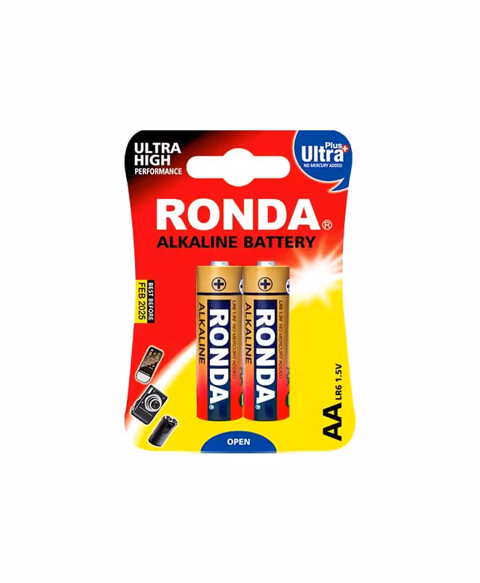 باتری قلمی روندا مدل Ultra Plus Alkaline بسته 2 عددی