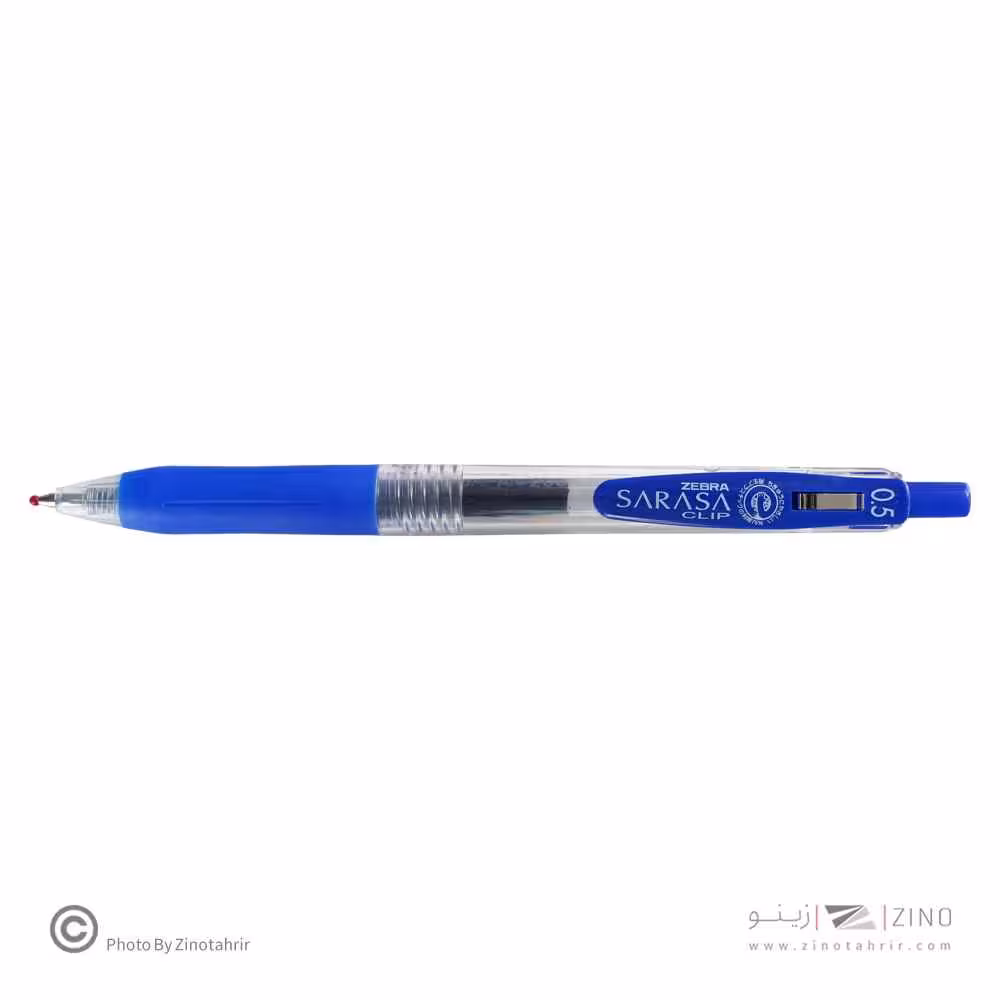 روان نویس فشاری ساراساکلیپ آبی 0/5 زبرا (10عددی)