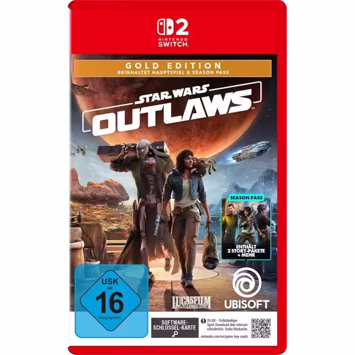 Star Wars: Outlaws Gold Edition Game Key Card – Nintendo Switch 2
