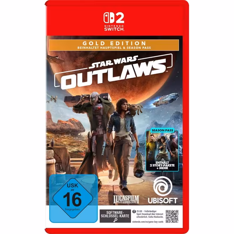 Star Wars: Outlaws Gold Edition Game Key Card – Nintendo Switch 2