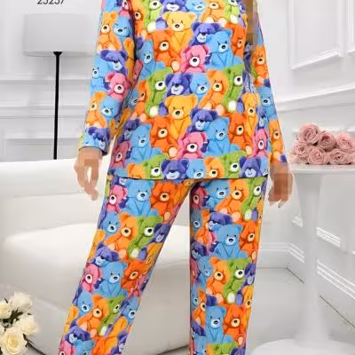ست بلوز و شلوار راحتی سایز بزرگ