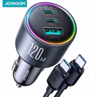 شارژر فندکی 120 وات به همراه کابل جویروم JOYROOM JR-CCN07 120W 3-Port