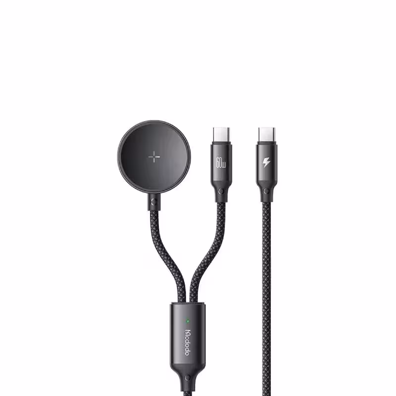 کابل Type-C به Type-C و شارژر گلکسی واچ مک دودو مدل CA-421 Cable Wireless Charger توان 60 وات