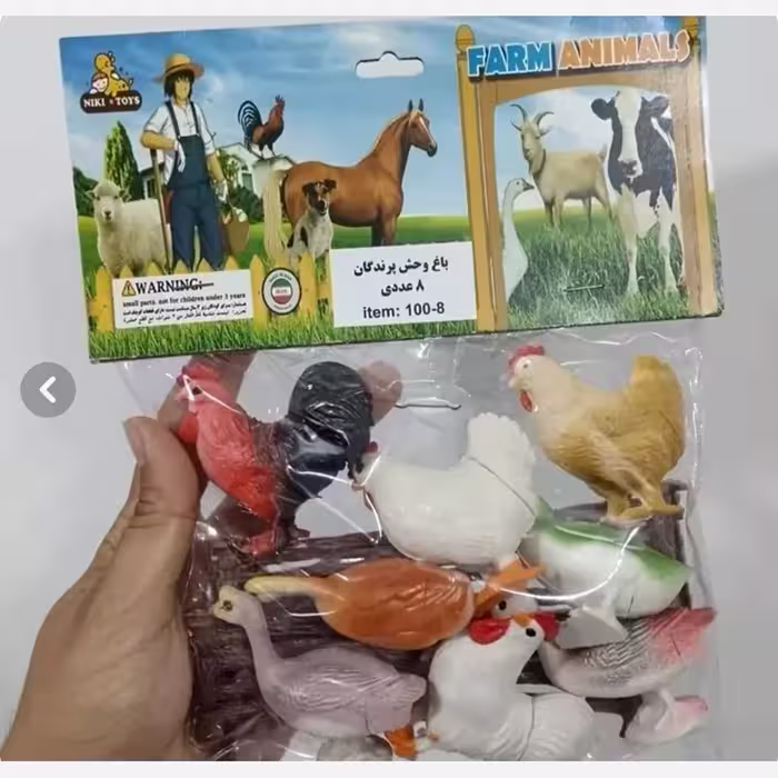 مجموعه فیگور باغ وحش پرندگان نیکی 8 عددی