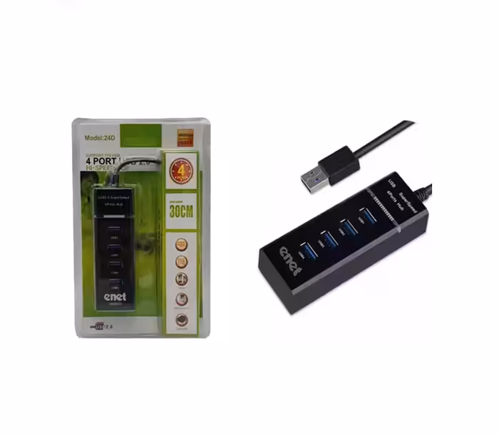 هاب 4 پورت USB2.0 کابل 30 سانتی enet