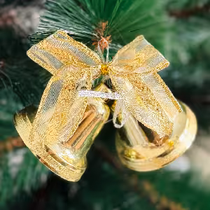 اویز زنگوله طلایی 7 سانتی کد 504