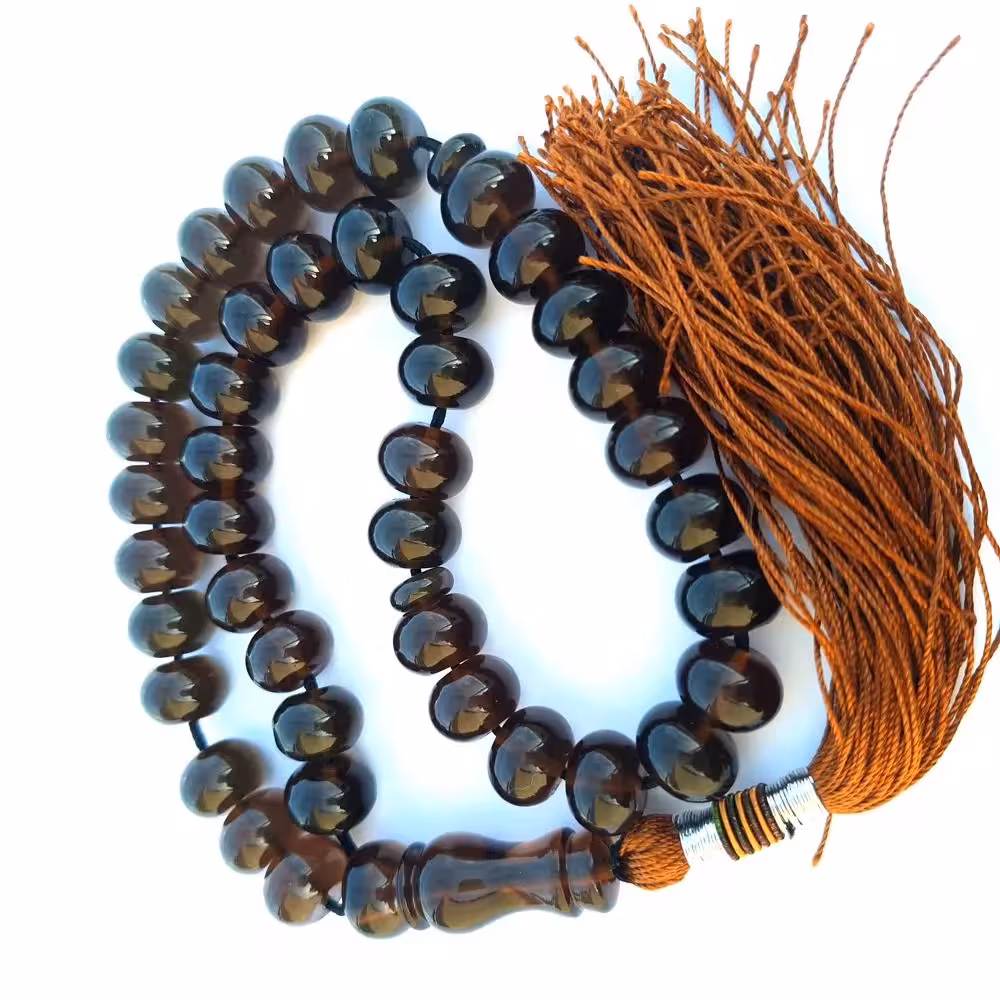 تسبیح سندلوس 41 دانه کد 983 بودار تراش چرتکه‌ای بسیار زیبا آقابزرگ