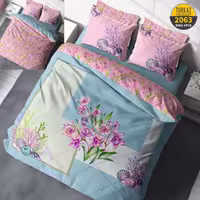 سرویس لحاف روتختی 2 نفره چاپی تنسل برند ترکاز(Turkaz) کد 2063