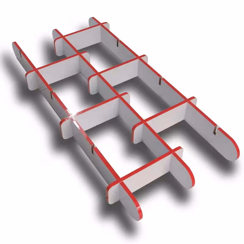 نردبان زمینی MDF و چوب روس