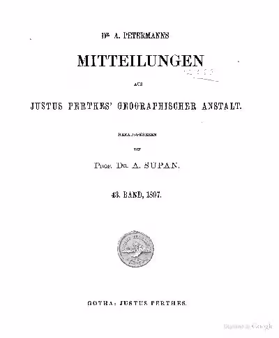 خرید و دانلود نسخه کامل کتاب Mitteilungen aus Justus Perthes' Geographischer Anstalt