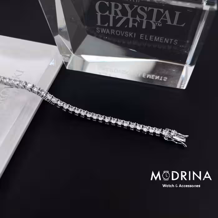 دستبند تنیسی کریستال سواروسکی 18 سانت Swarovski
