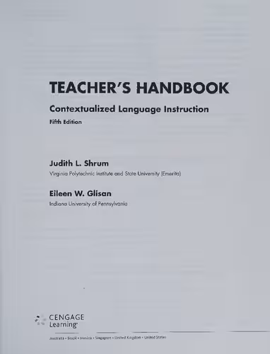 خرید و دانلود نسخه کامل کتاب Teacher's Handbook: Contextualized Language Instruction