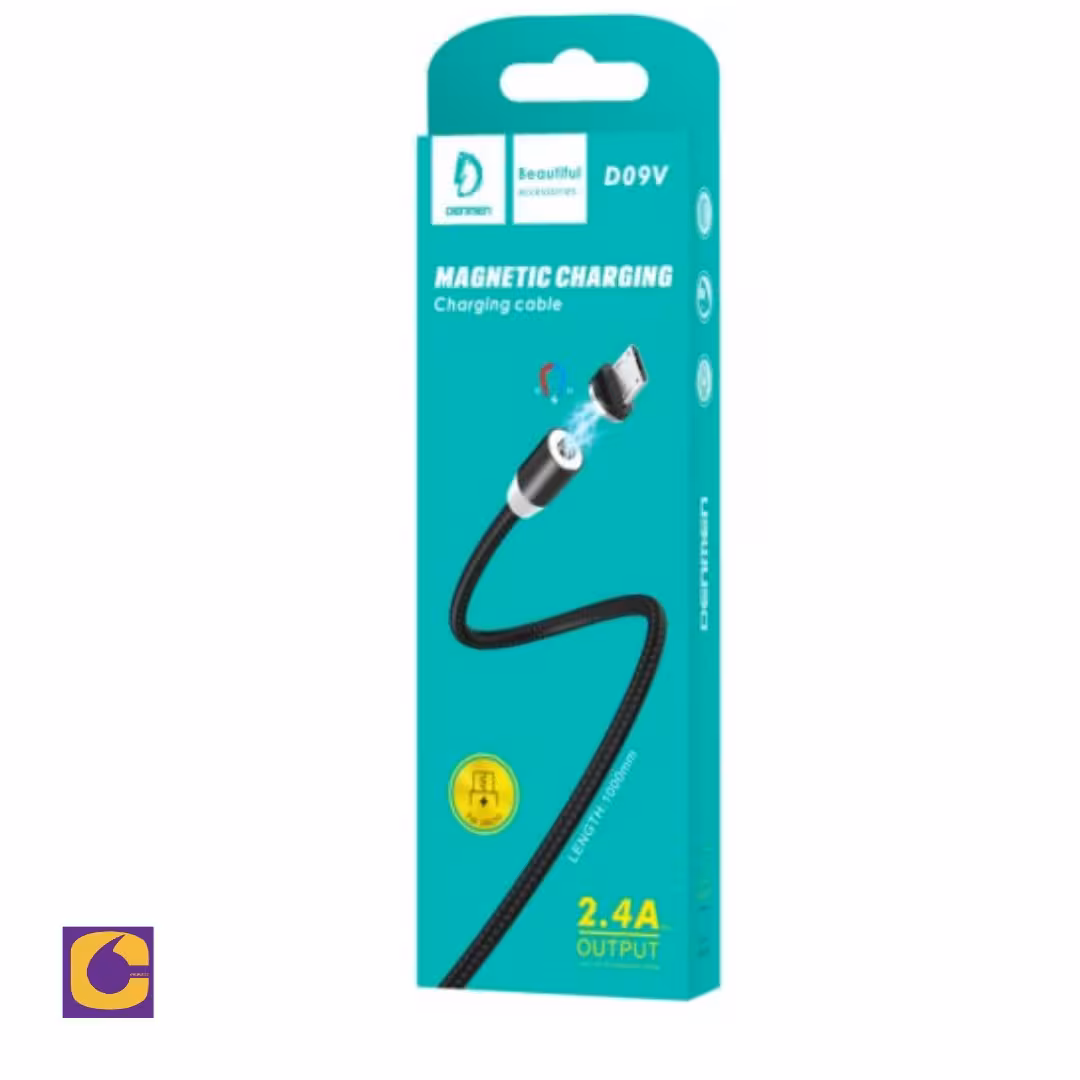 کابل شارژ میکرو USB مگنتی DENMEN D09V  ( 1متر )