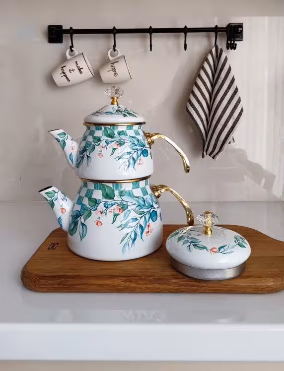 کتری قوری لعابی شاهین کد 107