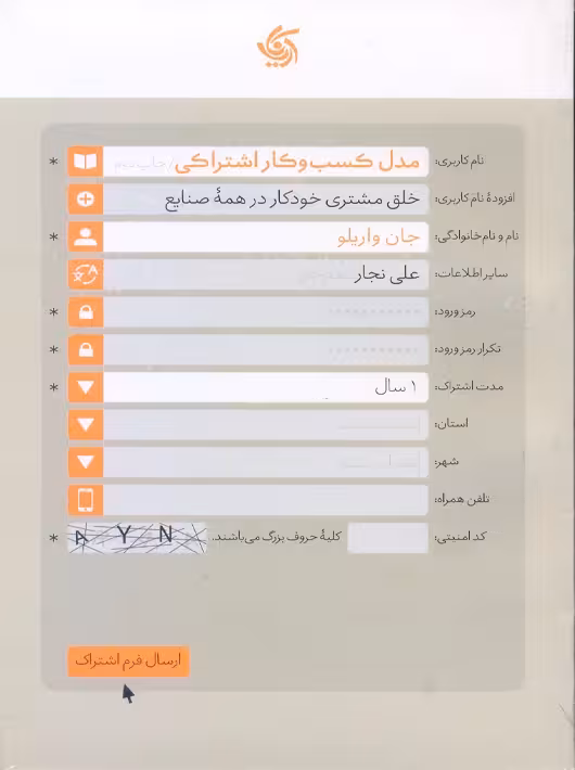 مدل کسب و کار اشتراکی واریلو نجار آریانا قلم