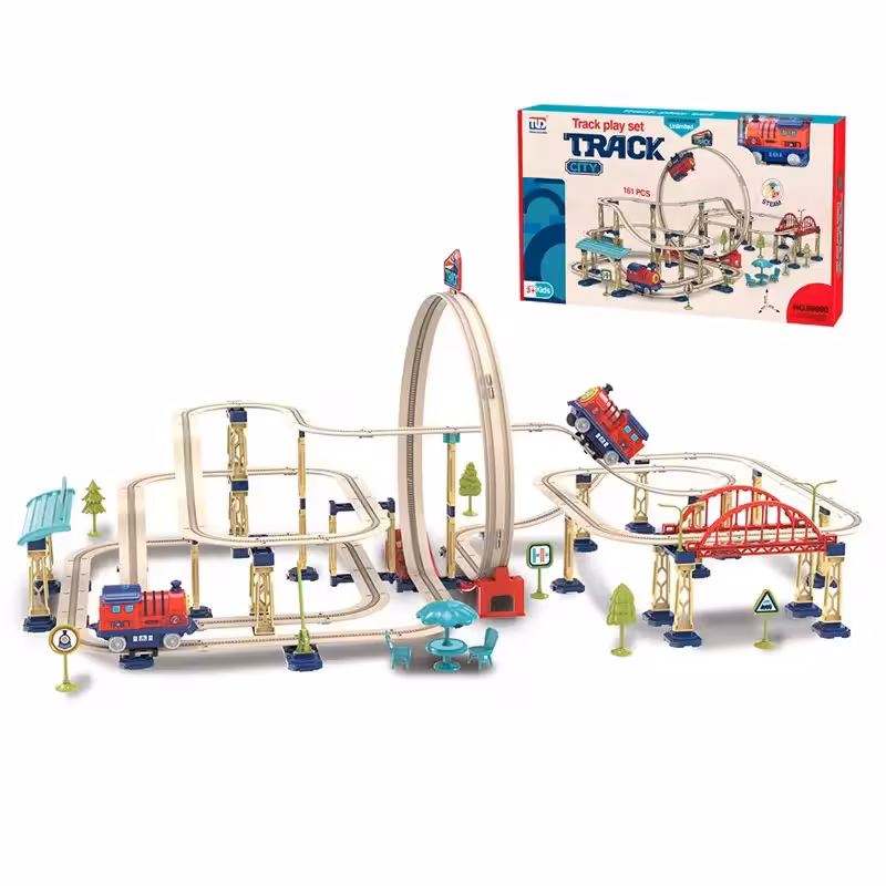 اسباب بازی ساختنی ریل قطار 161 تکه کد 89980