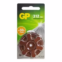 باتری سمعک GP 312 پک 6 عددی