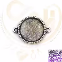 قاب گرد دوحلقه دستبندی نقره ی کد450