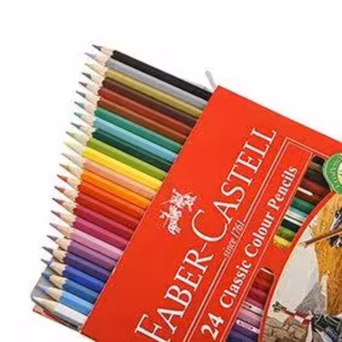 مداد رنگی 24 رنگ کلاسیک فابرکاستل جعبه مقوایی