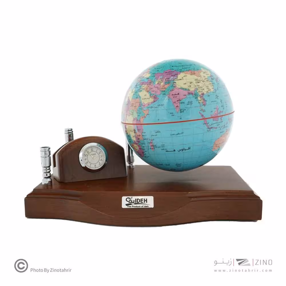 کره جغرافیایی سایز14 پایه چوبی معلق ایده کد130