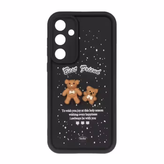 قاب Solid Case عروسکی Friends مدل Samsung Galaxy A35 – مشکی کد3823