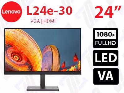مانیتور Lenovo L24e-30 گیمینگ لنوو 24 اینچ فریم لس فوق باریک WLED FHD VA HDMI 4ms 75Hz 2021