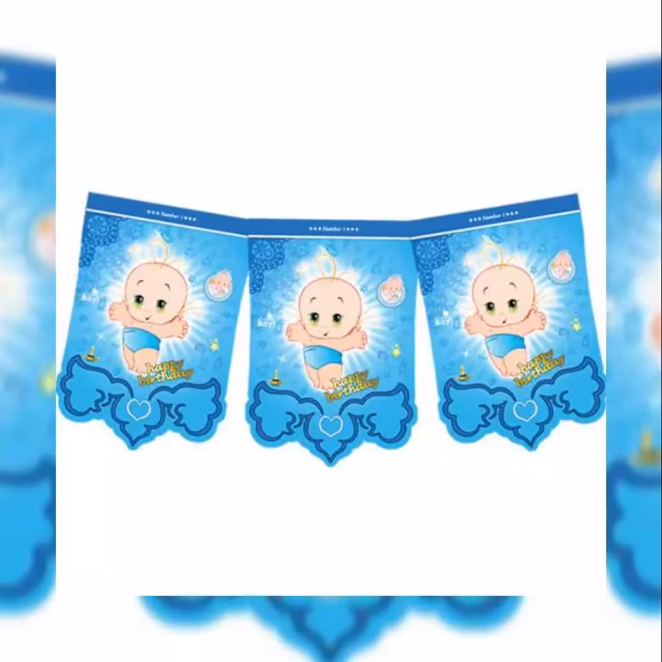 تم تولد ریسه تولدی تم بی بی پسر(پک یک متری)