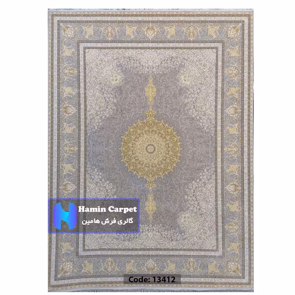 فرش 12 متری 1200 شانه تراکم 3600  نخ اکلریک گل برجسته کد AR13412
