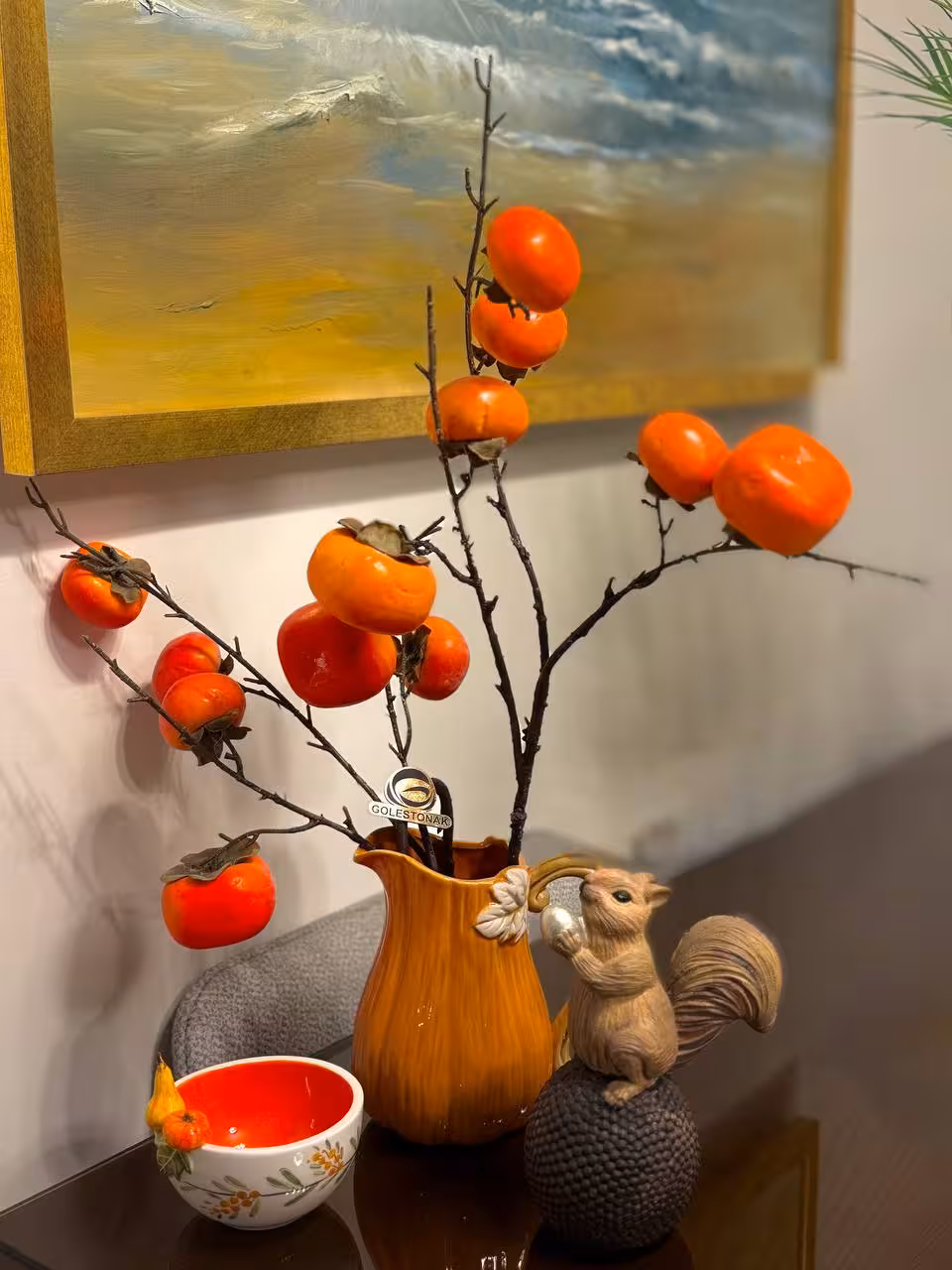 شاخه خرمالو مصنوعی کیفیت درجه 1وارداتی