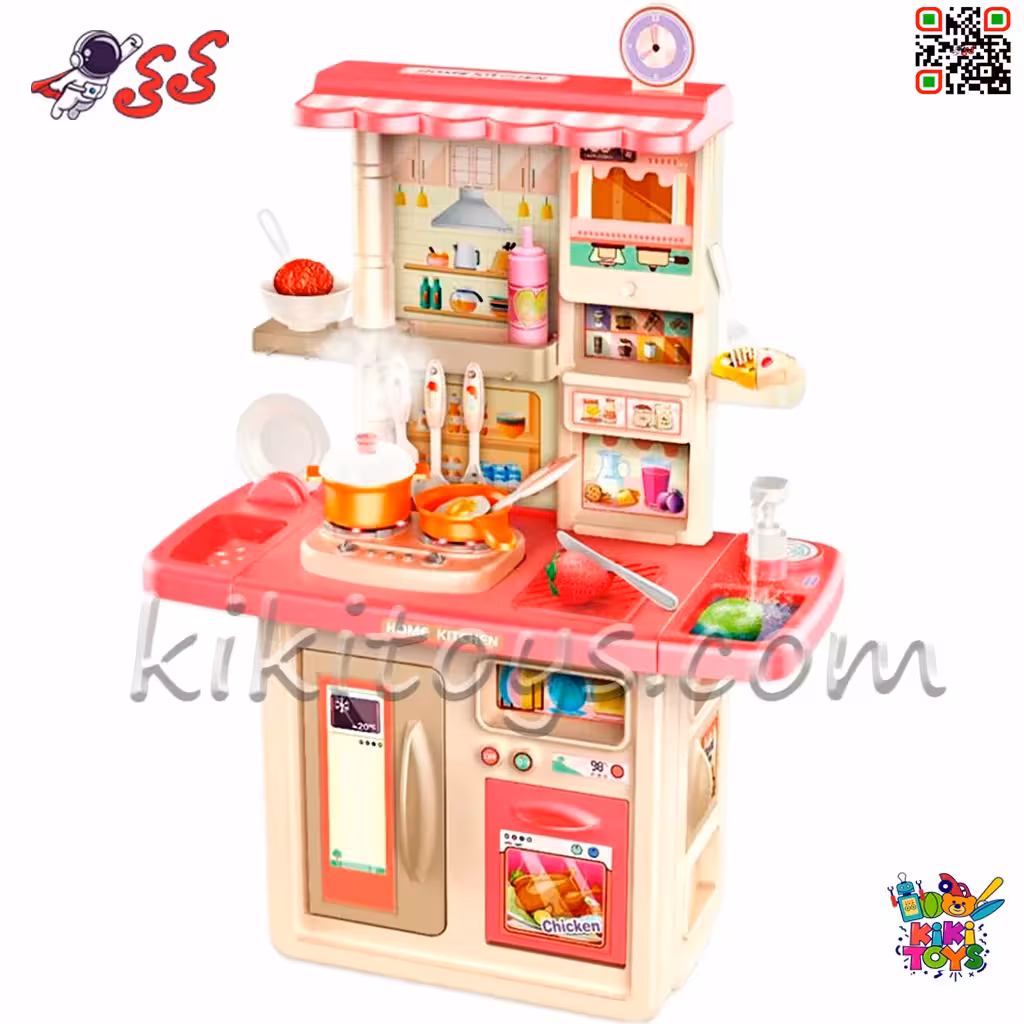 اسباب‌بازی آشپزخانه کودک با اجاق گاز، شیر آب و پخش بخار مدل Kitchen 86t