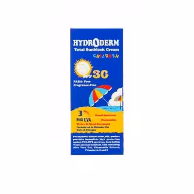کرم ضد آفتاب کودکان هیدرودرم SPF 30 حجم 50 میلی لیتر