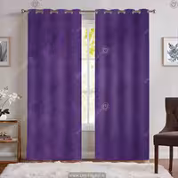 پرده ساده و شیک بافت دار رنگ بنفش تیره PK-7846
