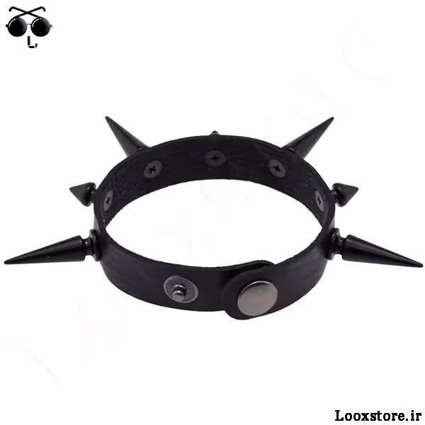 مدل حرفه ای دستبند اسپایکی مشکی دو سایز