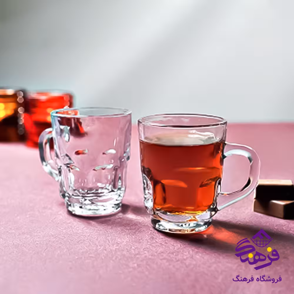 نیم لیوان عینکی دسته دار کادو کاوه (8دک)