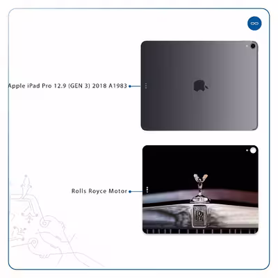 برچسب پوششی ماهوت مدل Rolls-Royce Motor مناسب برای تبلت اپل iPad Pro 12.9 (GEN 3) 2018 A1983