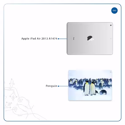 برچسب پوششی ماهوت مدل Penguin مناسب برای تبلت اپل iPad Air 2013 A1474