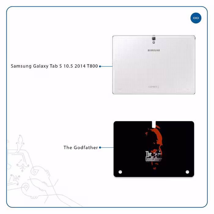 برچسب پوششی ماهوت مدل The Godfather مناسب برای تبلت سامسونگ Galaxy Tab S 10.5 2014 T800